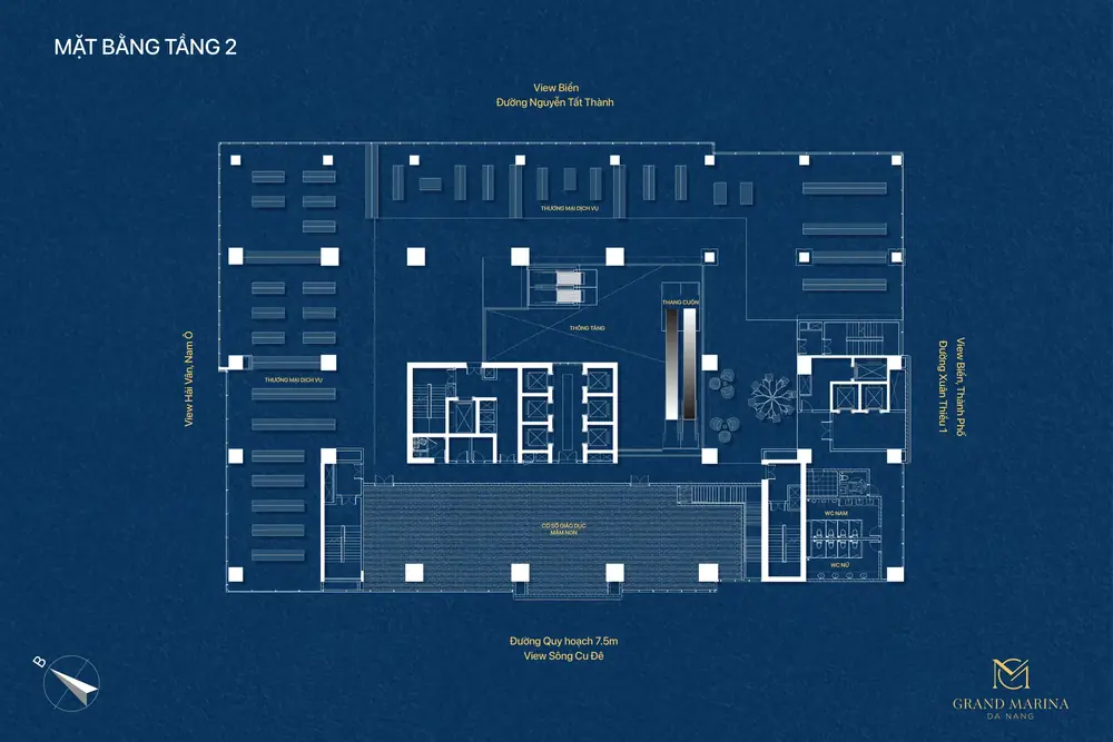 Mặt bằng tầng 2 Grand Marina Danang