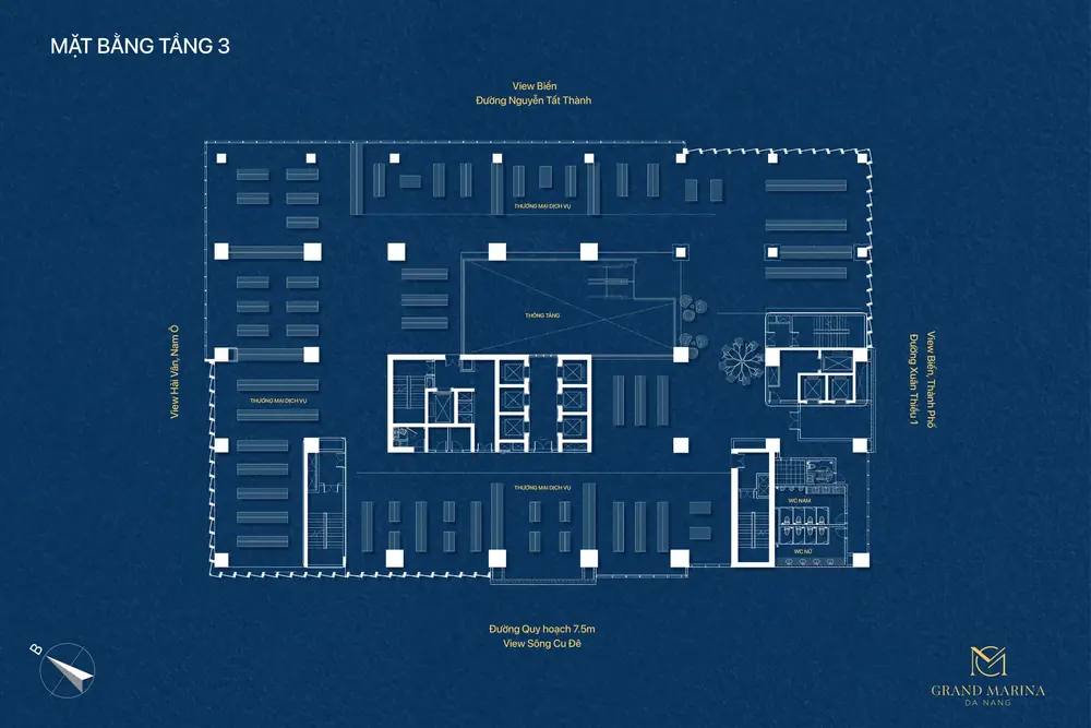 Mặt bằng tầng 3 Grand Marina Danang