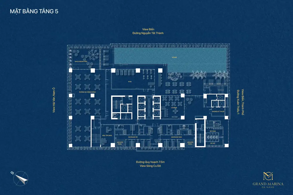 Mặt bằng tầng 5 Grand Marina Danang